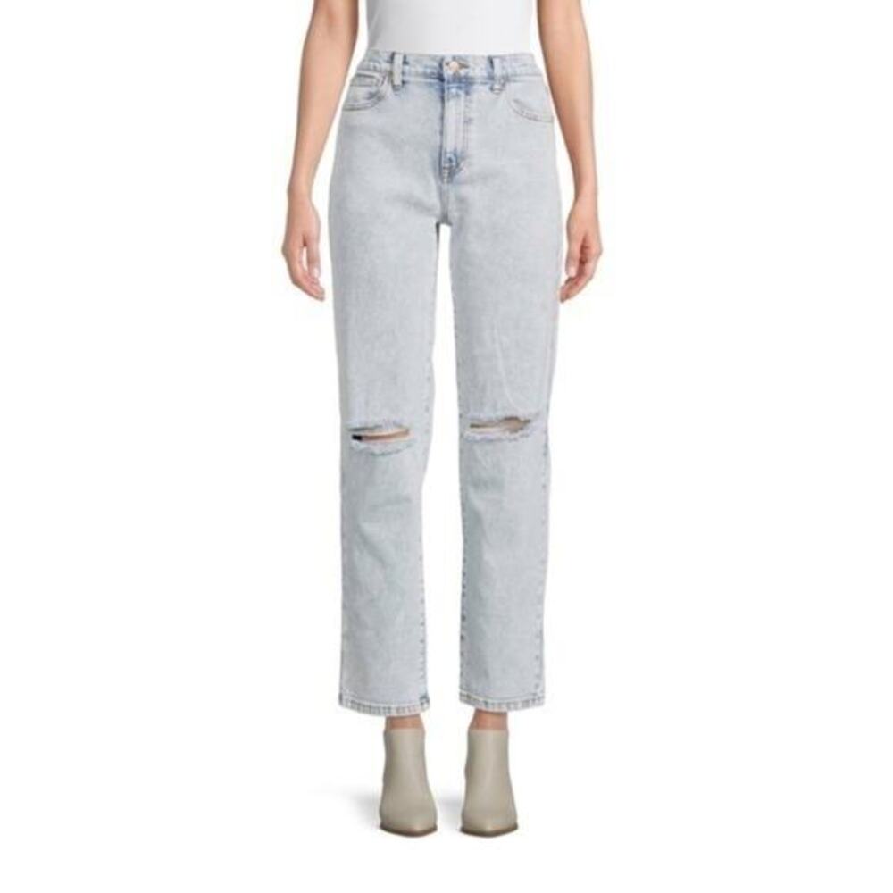 UEC NOBO LIGHT WASH HIGH WAISTED MOM DENIM BLUE JEANS SZ 9